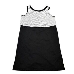 Maya Brooke plus size 22w Elegant sheath dress buisness casual black white